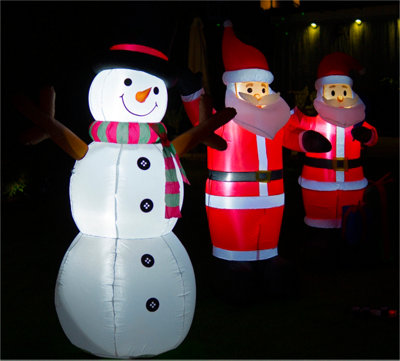St Helens Home and Garden Inflatable Father Christmas with LED Lights 170cm Height - 5