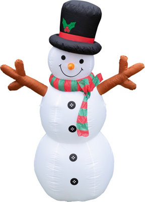 St Helens Home and Garden Inflatable Snowman with LED Lights 180cm Height