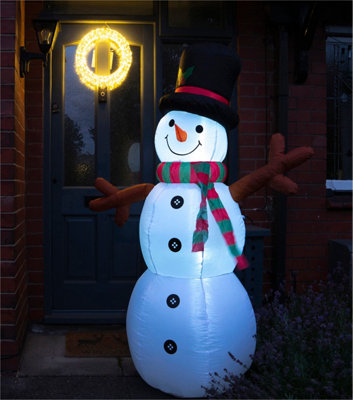 St Helens Home and Garden Inflatable Snowman with LED Lights 180cm Height - 3