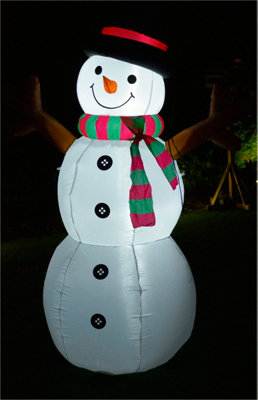 St Helens Home and Garden Inflatable Snowman with LED Lights 180cm Height - 4