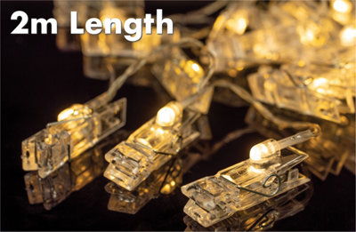 St Helens Home and Garden LED Battery Powered Photo Picture Clip String Lights