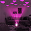 St Helens Home and Garden LED Candle Projector Pink Hearts