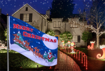 St Helens Home And Garden Merry Christmas Outdoor Garden Flag