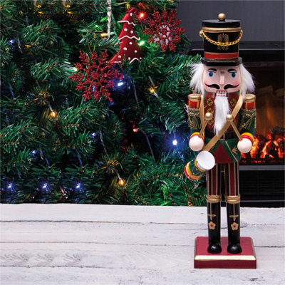 St Helens Home and Garden Nutcracker with Drum Christmas Decoration Ornament