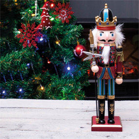 St Helens Home and Garden Nutcracker with Staff Christmas Decoration Ornament