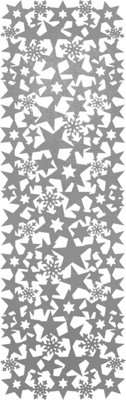 St Helens Home and Garden Rectangular Felt Table Runner with Openwork Star and Snowflake Design Grey