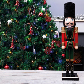 St Helens Home and Garden Red & Green Nutcracker Christmas Decoration Ornament