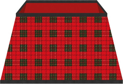 St Helens Home and Garden Red Tartan Christmas Festive Tree Skirt