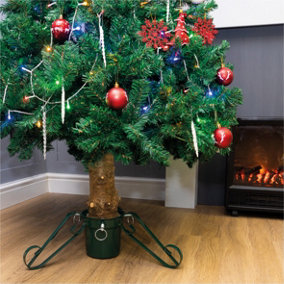 St Helens Home and Garden Up to 2.6M Real Festive Christmas Tree Stand Holder with Water Tank