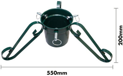 St Helens Home and Garden Up to 2.6M Real Festive Christmas Tree Stand Holder with Water Tank