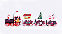 St Helens Home and Garden Wooden Christmas Pudding Train Set Decoration