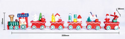 St Helens Home and Garden Wooden Christmas Train Set Decoration in Red