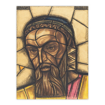 St Luke Stained Glass Design Holst Wall Art Poster Print 12X16