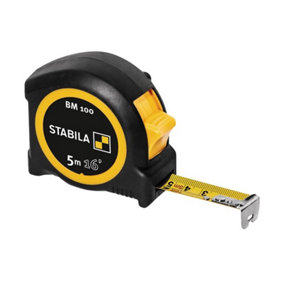 Stabila 5m Tape Measure 19567 BM 100 Compact Pocket Tape 5m/16ft 19mm STB19567