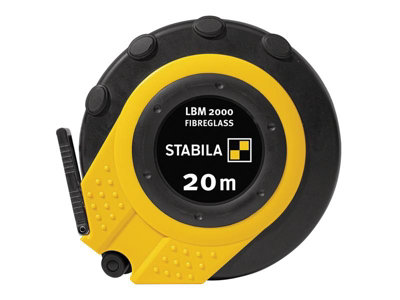 Stabila LBM 2000 20m Closed Fibreglass Tape - Precision Measuring Tool