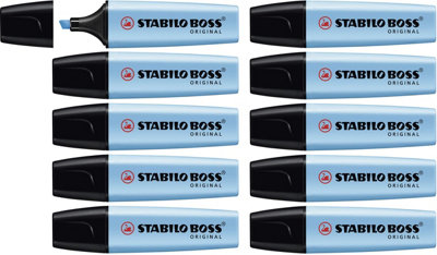 STABILO BOSS ORIGINAL - Highlighter - Pack of 10 - Blue