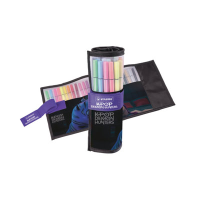 Stabilo KPop Demon Hunters Pen 68 Fibre Tip Pens Rumi Derpy Pack of 25