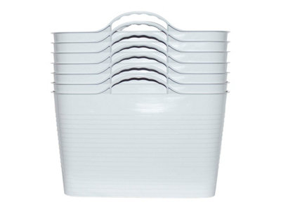 Stack n Store 25L Plastic Storage Box with Lid - Nestable & Stackable ...