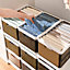 Stackable  Clothes Storage Boxes with Lids Storage Bins with 7 Partitions