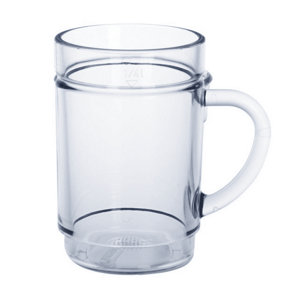 Stackable Mug with Handle Virtually Unbreakable Plastic 300ml Pack of 4