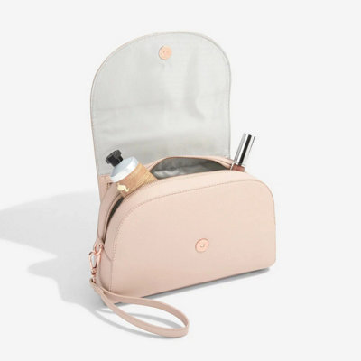 Stackers Wrap Around Makeup Bag in Blush Pink, Travel Cosmetic Case ...