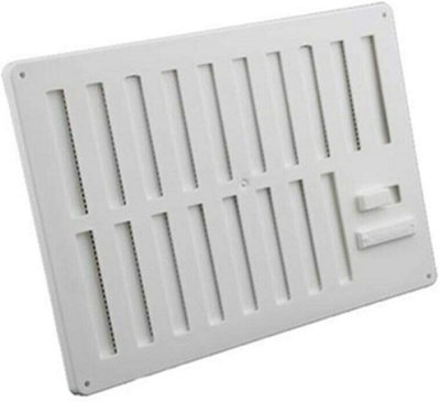 Stadium BM476 White 9 Inch x 6 Inch Hit & Miss Vent & Flyscreen Ventilator