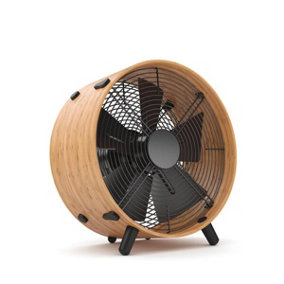 Stadler Form Fan Otto with Eco-friendly Bamboo Ring, Electric Fans with 3 Power Levels for Home and Office, 45W