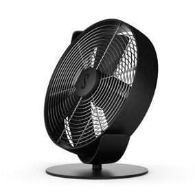 Stadler Form PORTABLE DESK fan Tim, cools quietly with variable speed control, USB cable, ideal for bedroom, office. Black