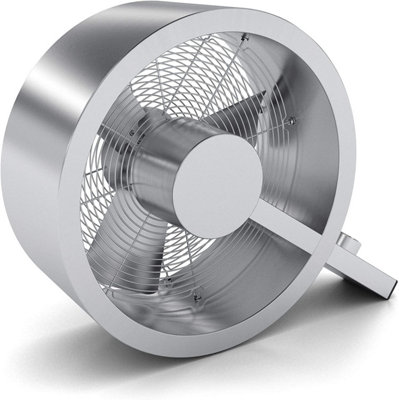 Stadler Form Q, DESIGNER FAN manufactured from aluminium/stainless steel with 3 power levels, 40 watts, silver