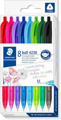 STAEDTLER 4230 MC8 Retractable Rainbow Ballpoint Pen Assorted