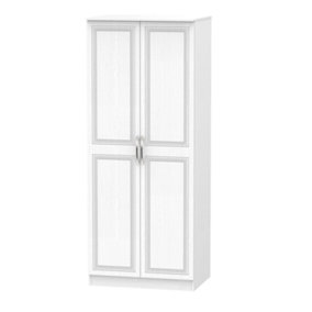 Stafford 2 Door Wardrobe in Signature White (Ready Assembled)