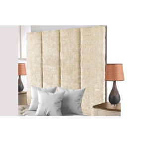 Stafford Chenille 3ft Single 36" Headboard -  Cream