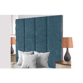 Stafford Chenille 6ft Super King 36" Headboard -  Aqua