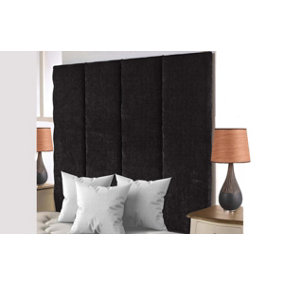 Stafford Chenille 6ft Super King 36" Headboard -  Black