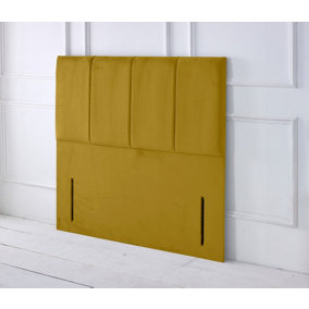 Stafford Plush Velvet 3ft Single 50" Floor Standing Headboard - Turmeric