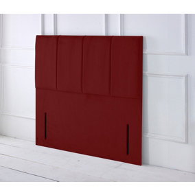 Stafford Plush Velvet 4ft Small Double 50" Floor Standing Headboard - Burgundy