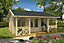 Staffordshire 1-Log Cabin, Wooden Garden Room, Timber Summerhouse, Home Office - L600 x W580 x H306 cm