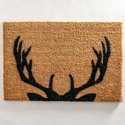 Stag Antlers Doormat - Regular 60x40cm