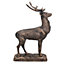 Stag Buck Deer Statue Sculpture Figure Fireplace Ornament Book End Cast Iron