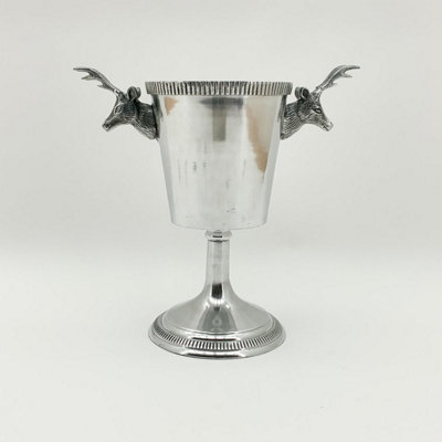 Stag Champagne Bucket - Nickel - L30 x W35 x H45 cm