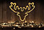 Stag Head Neon Effect Rope Light Silhouette Double Side 90 Warm White LEDs Christmas Outdoor