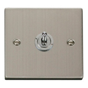 Stainless Steel 1 Gang 2 Way 10AX Toggle Light Switch - SE Home