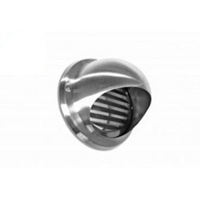 Stainless Steel 100mm (4") Bull Nose Vent Fixed Louvres