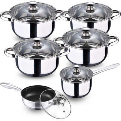 Kaisa Villa Stainless Steel Cookware Set Casserole Saucepan Soup Pot Cookware Set I.50114181