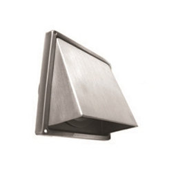 Stainless Steel 150mm 6" Backflap Cowled Extract Vent with non return flap