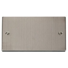 Stainless Steel 2 Gang Blank Plate - SE Home