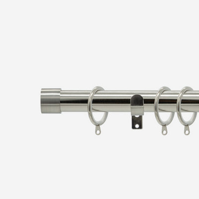 Stainless Steel 28mm End Cap Fixed Length Metal Curtain Pole  140cm
