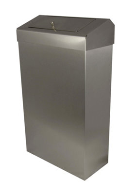 Stainless Steel 30 Ltr Wastebin - Sani Lid