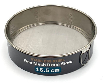 Stainless Steel 40 Fine Mesh Drum Sieve - Durable & Efficient Straining Tool 8cm