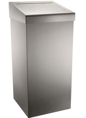 Stainless Steel 50 Ltr Wastebin - Flap Lid